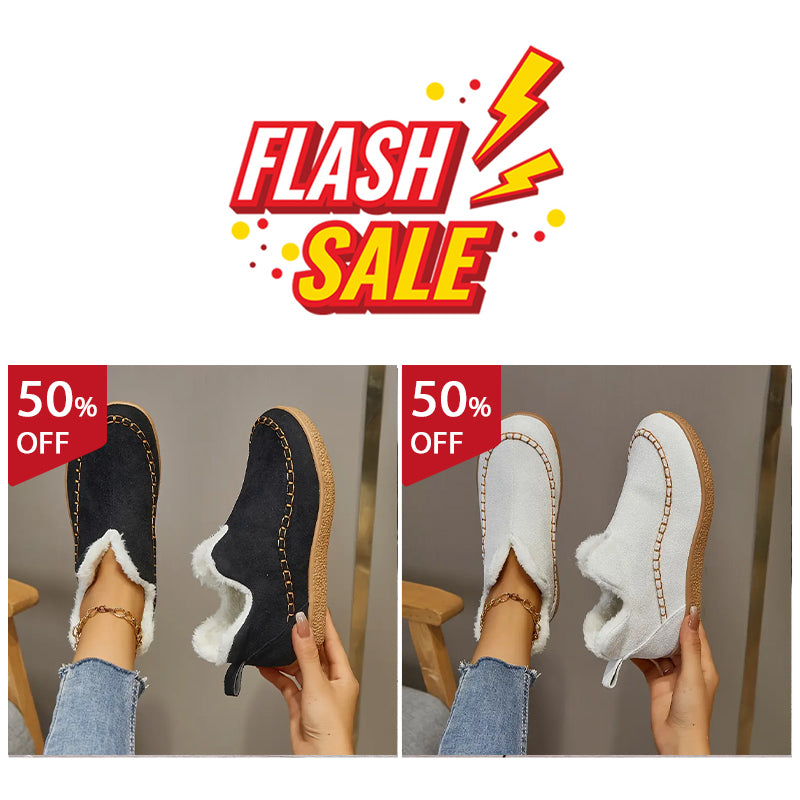 🔥LAST DAY 60% OFF🔥 Women's Cozy Fleece-Lined Slip-On Ankle Boots