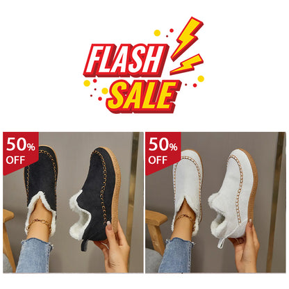 🔥LAST DAY 60% OFF🔥 Women's Cozy Fleece-Lined Slip-On Ankle Boots