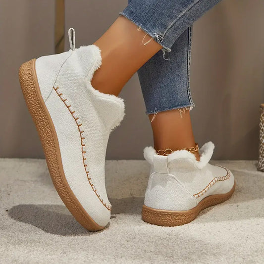 🔥LAST DAY 60% OFF🔥 Women's Cozy Fleece-Lined Slip-On Ankle Boots