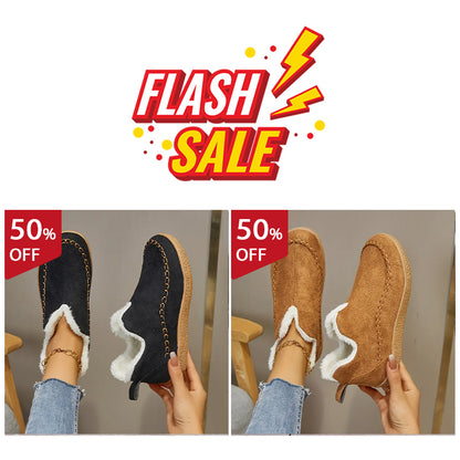 🔥LAST DAY 60% OFF🔥 Women's Cozy Fleece-Lined Slip-On Ankle Boots