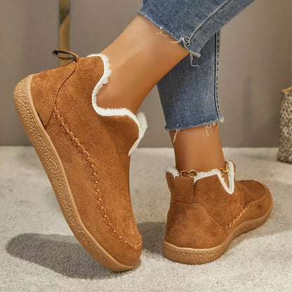 🔥LAST DAY 60% OFF🔥 Women's Cozy Fleece-Lined Slip-On Ankle Boots