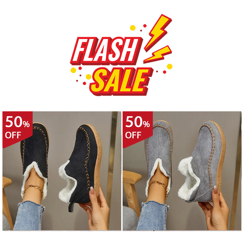 🔥LAST DAY 60% OFF🔥 Women's Cozy Fleece-Lined Slip-On Ankle Boots