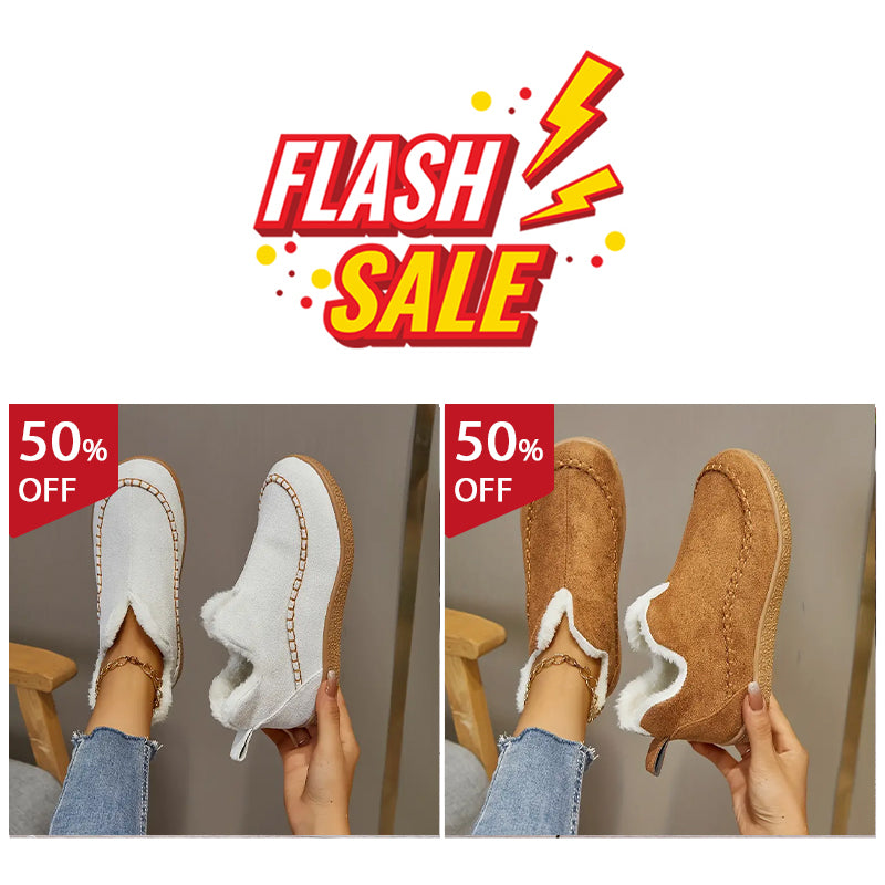 🔥LAST DAY 60% OFF🔥 Women's Cozy Fleece-Lined Slip-On Ankle Boots