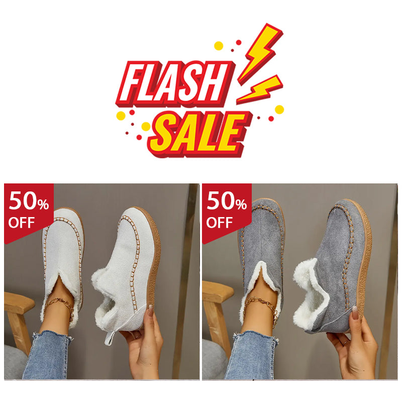 🔥LAST DAY 60% OFF🔥 Women's Cozy Fleece-Lined Slip-On Ankle Boots