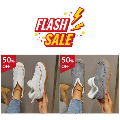 🔥LAST DAY 60% OFF🔥 Women's Cozy Fleece-Lined Slip-On Ankle Boots