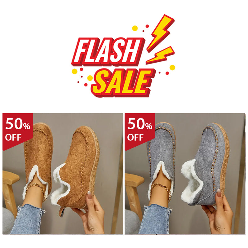 🔥LAST DAY 60% OFF🔥 Women's Cozy Fleece-Lined Slip-On Ankle Boots