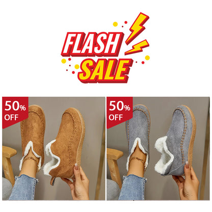 🔥LAST DAY 60% OFF🔥 Women's Cozy Fleece-Lined Slip-On Ankle Boots