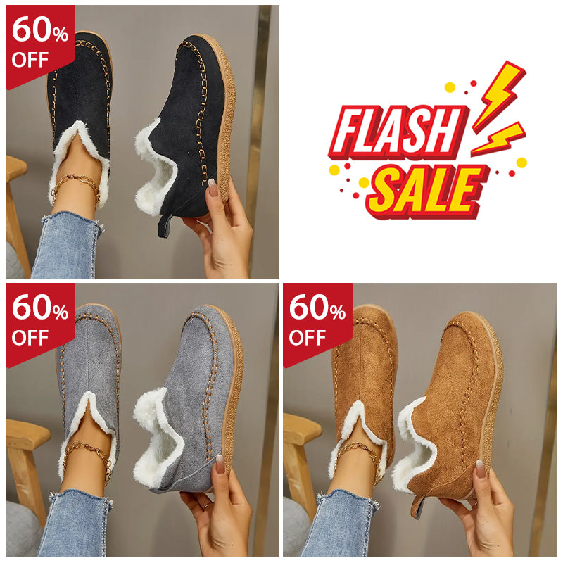 🔥LAST DAY 60% OFF🔥 Women's Cozy Fleece-Lined Slip-On Ankle Boots