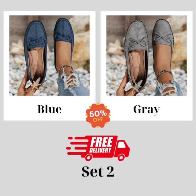 💥LAST DAY SALE 60% OFF🔥 Women's Orthopedic Leather Flats – Lightweight, Breathable