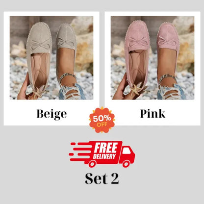 💥LAST DAY SALE 60% OFF🔥 Women's Orthopedic Leather Flats – Lightweight, Breathable