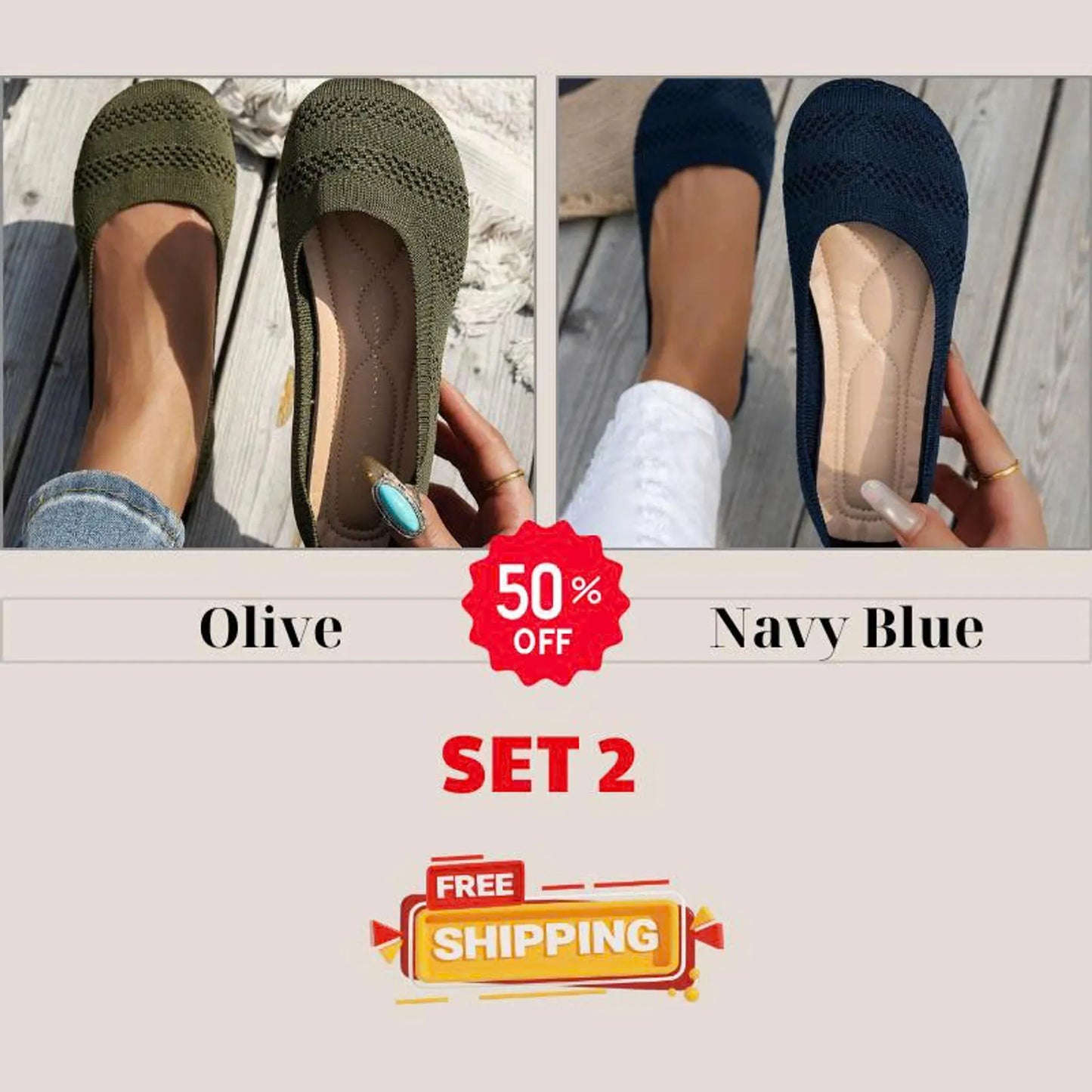 🔥HOT SALE 60% OFF🔥 Comfortable Knit Loafers-All-Season Comfort Shoes