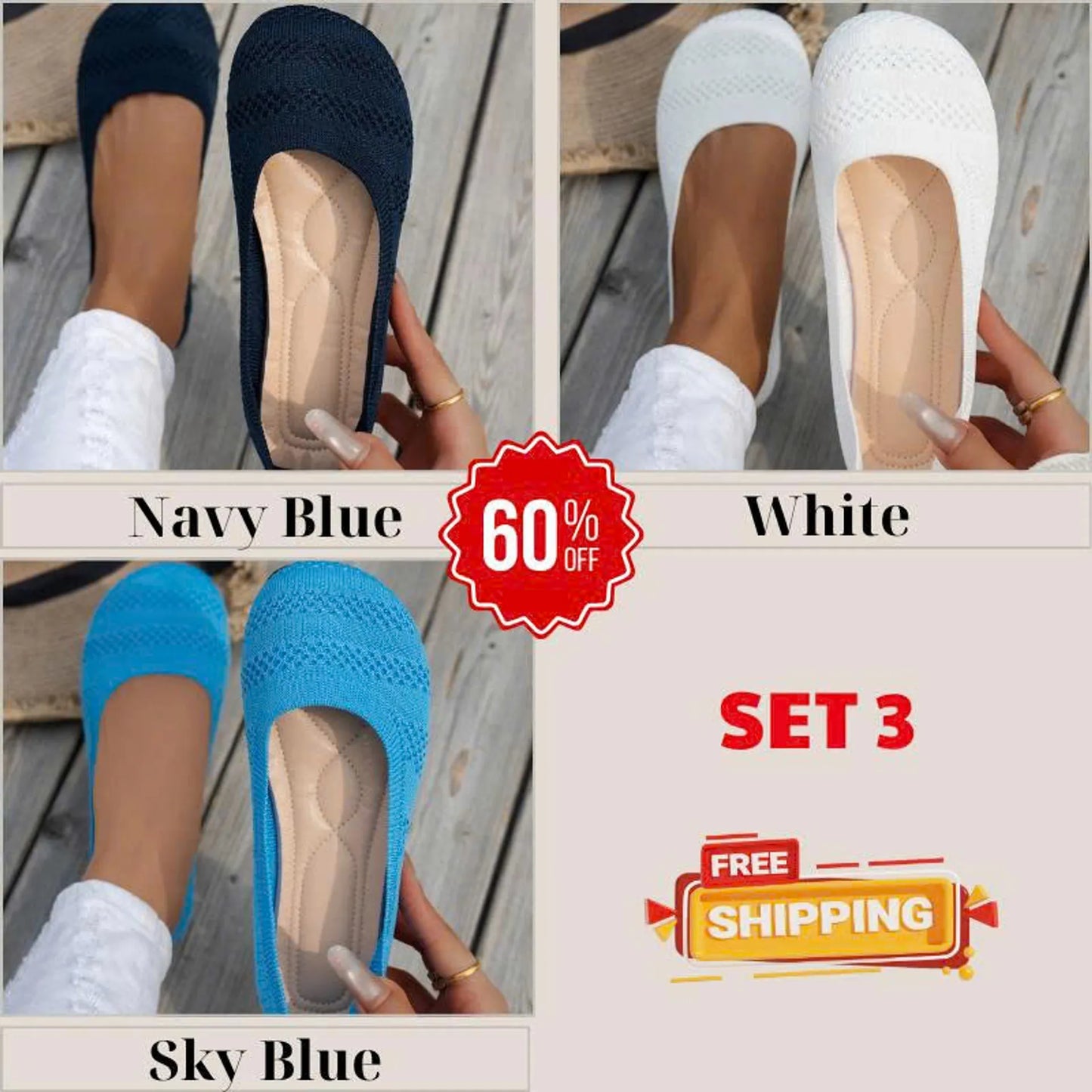 🔥HOT SALE 60% OFF🔥 Comfortable Knit Loafers-All-Season Comfort Shoes