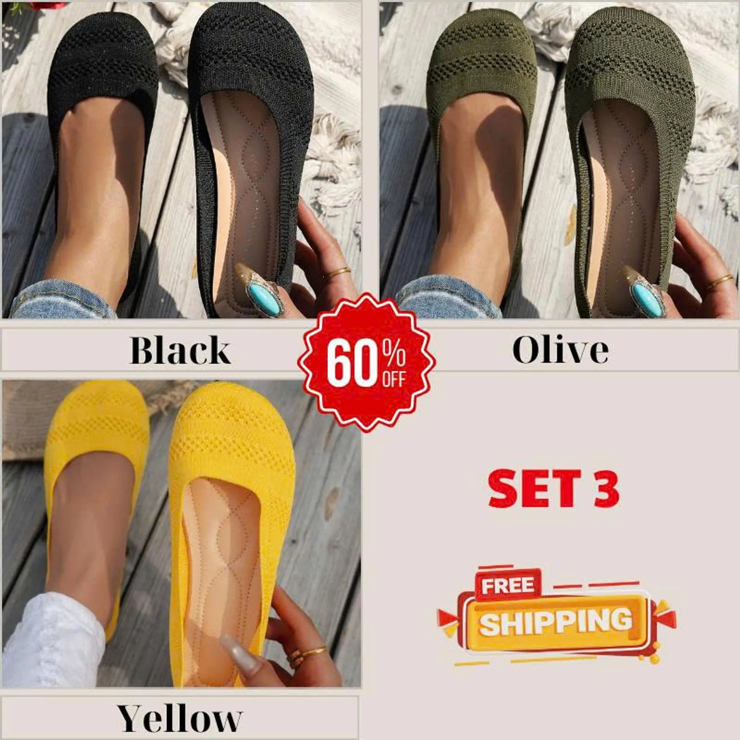 🔥HOT SALE 60% OFF🔥 Comfortable Knit Loafers-All-Season Comfort Shoes